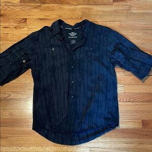 Men's Black Striped Shirt